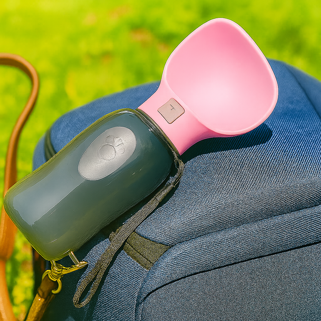 PupSip Leaf Pink Blue – Pet Water Bottle