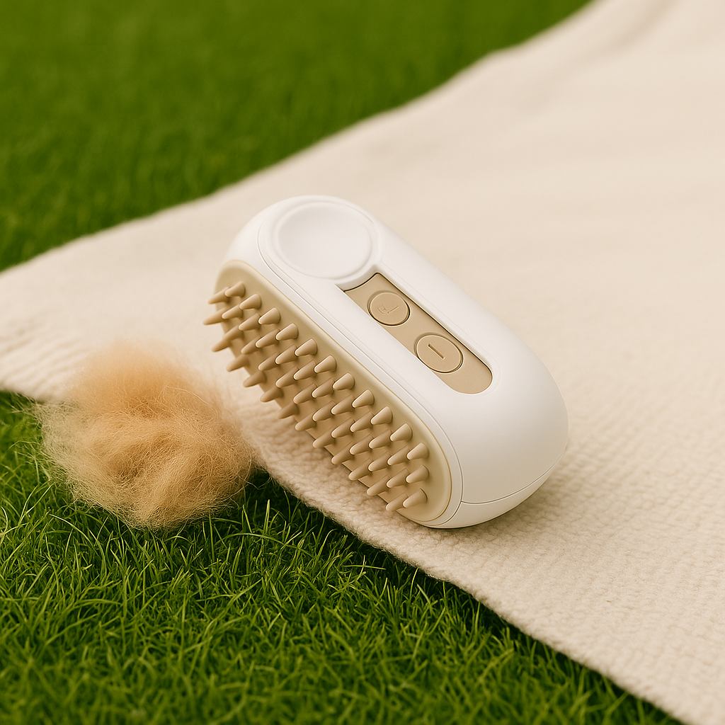 FurSteam – 3 in 1 White Electric Brush