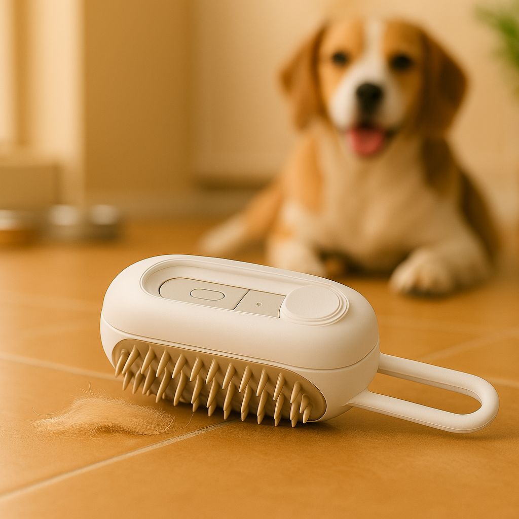 FurSteam – 3 in 1 White Electric Brush