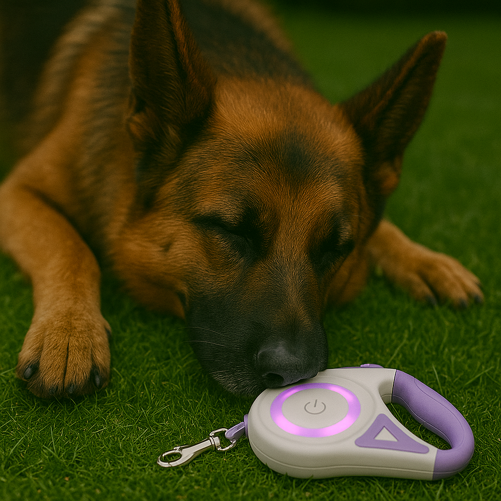 GlowGo Lilac – LED Retractable Leash