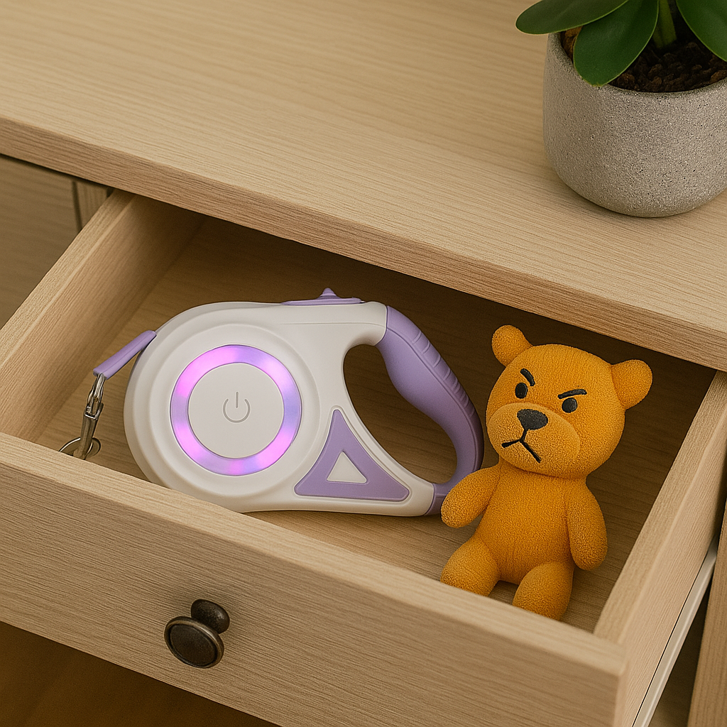 GlowGo Lilac – LED Retractable Leash