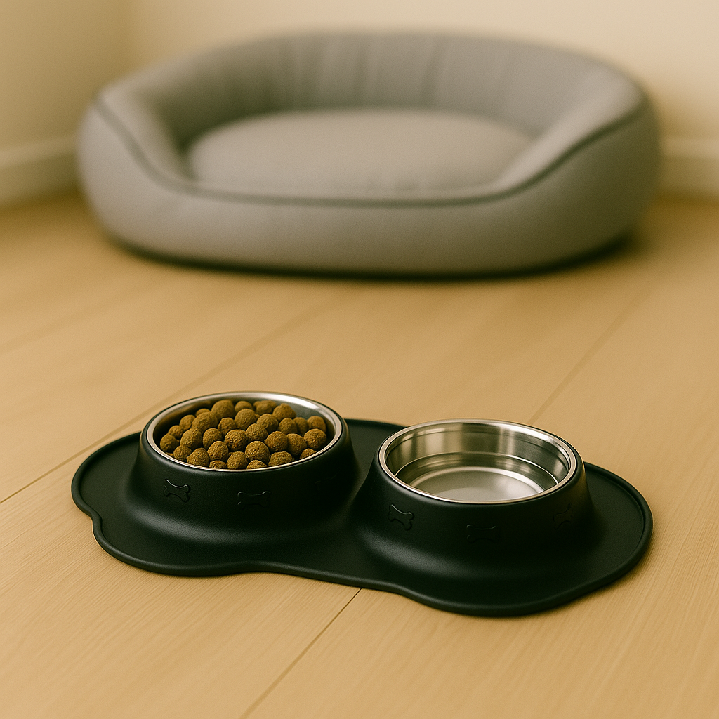 BoneBowl Black – Double Feeder