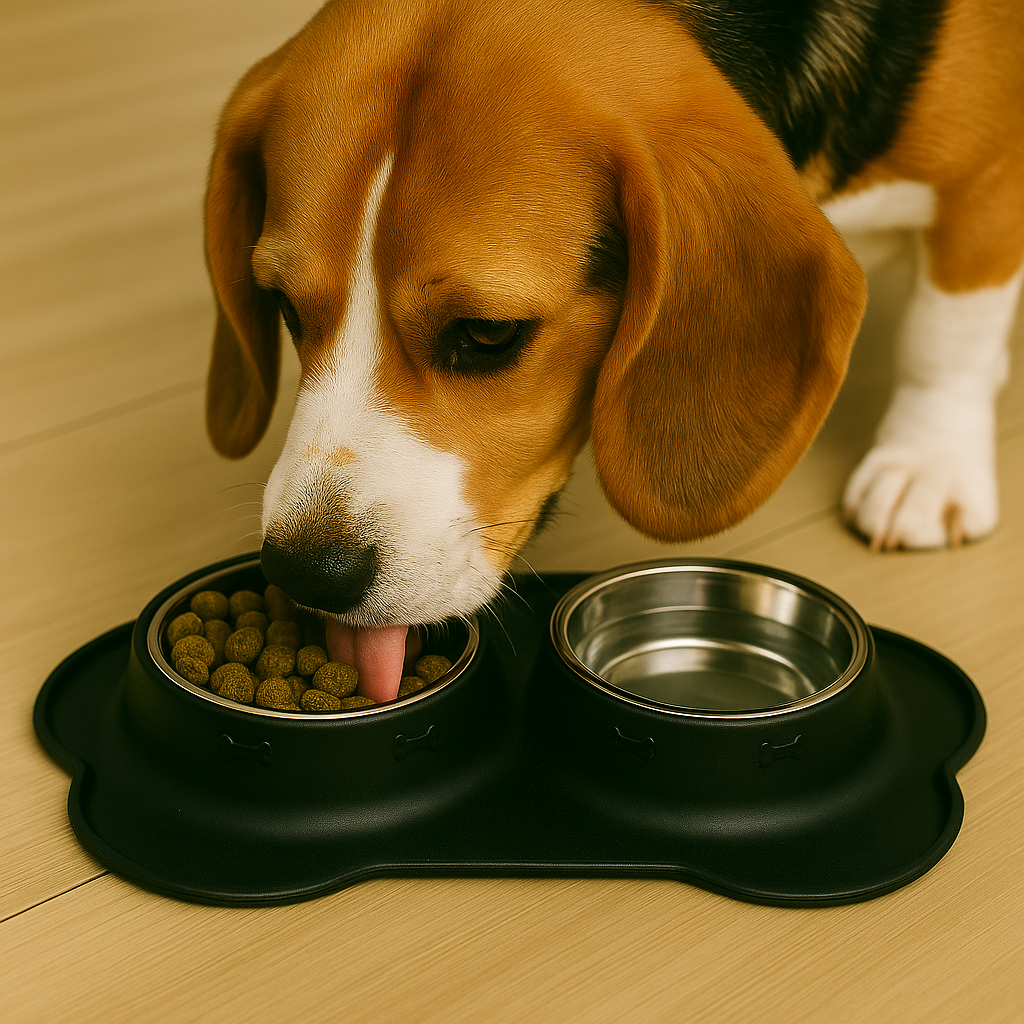 BoneBowl Black – Double Feeder