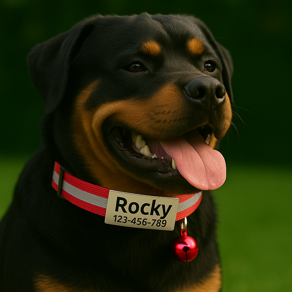 GlowTag – Red Reflective ID Collar