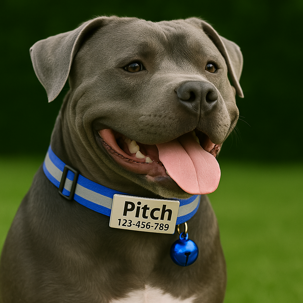 GlowTag – Blue Reflective ID Collar