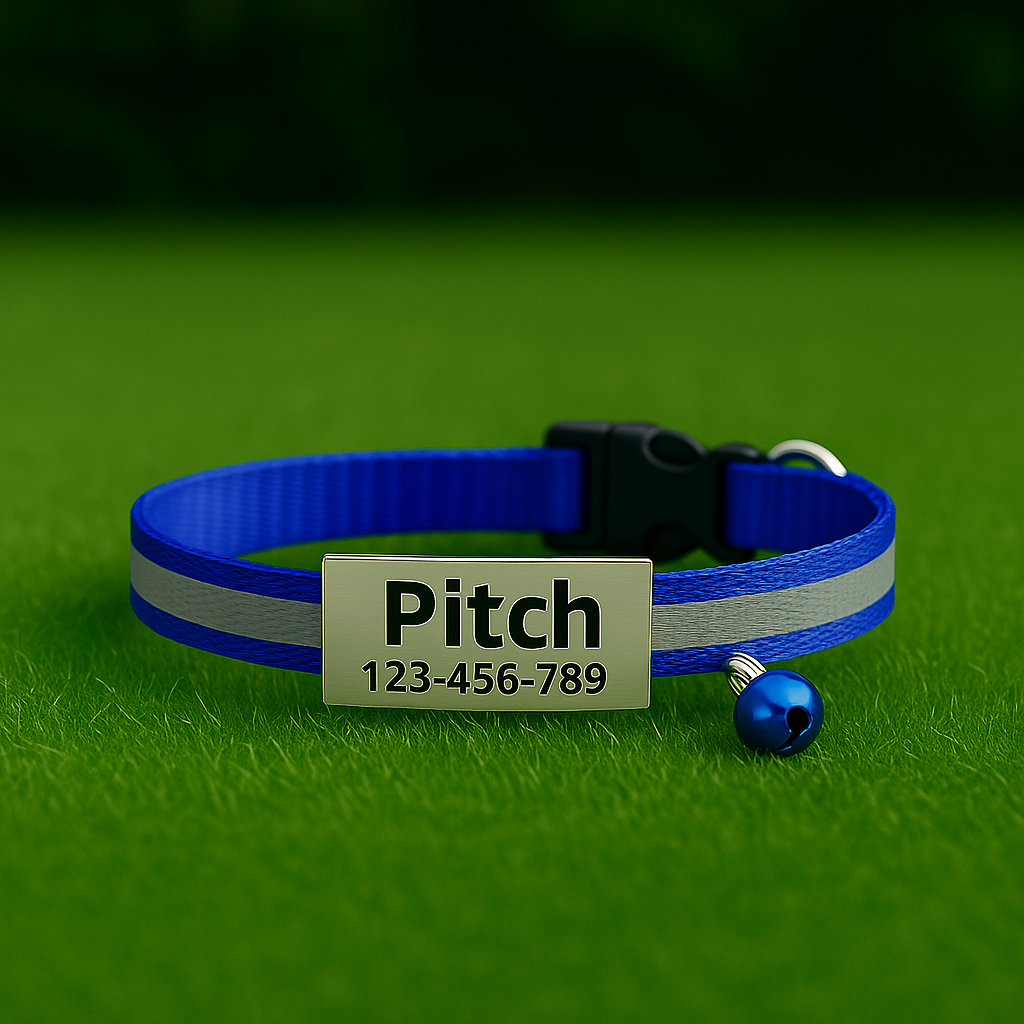GlowTag – Blue Reflective ID Collar