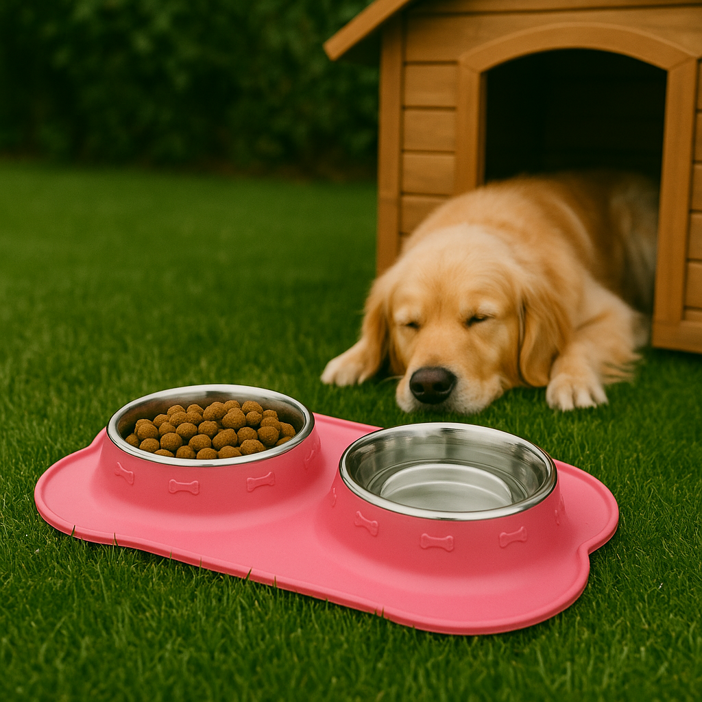 BoneBowl Pink – Double Feeder