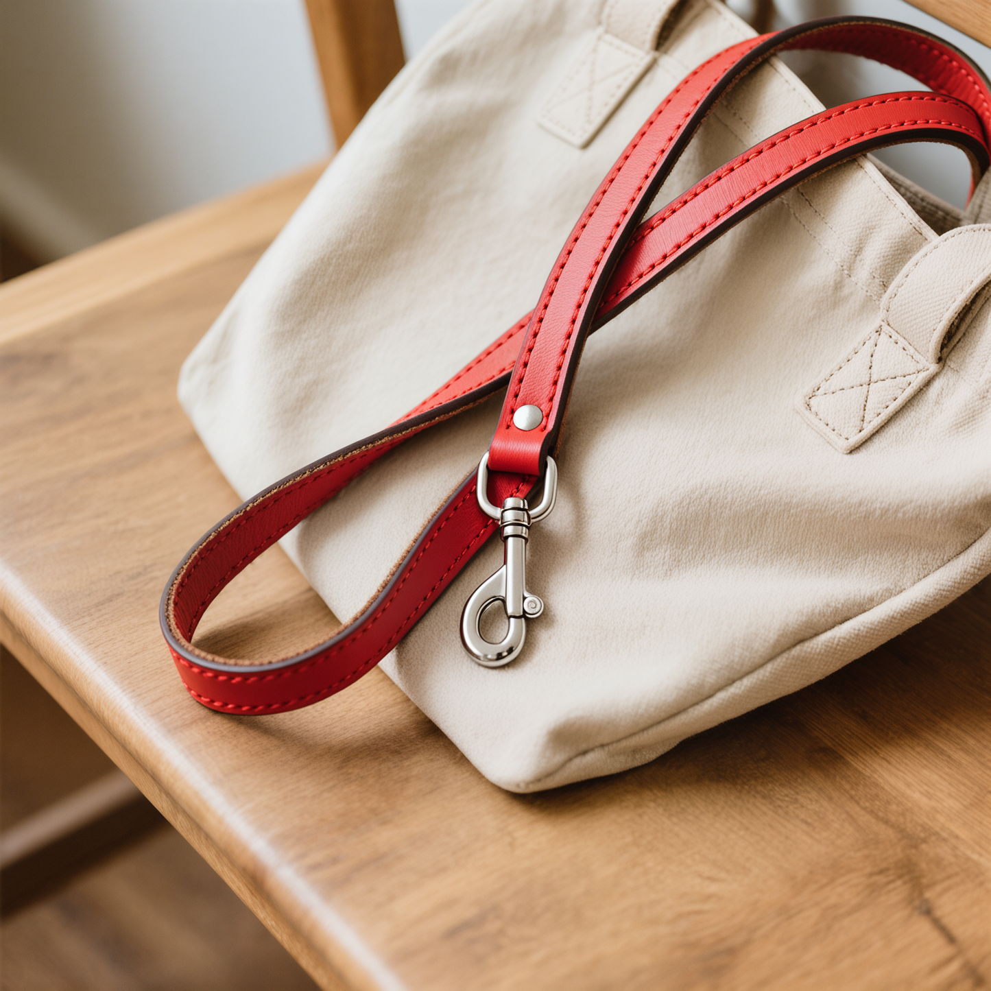 Walkie Red – Leather Dog Leash