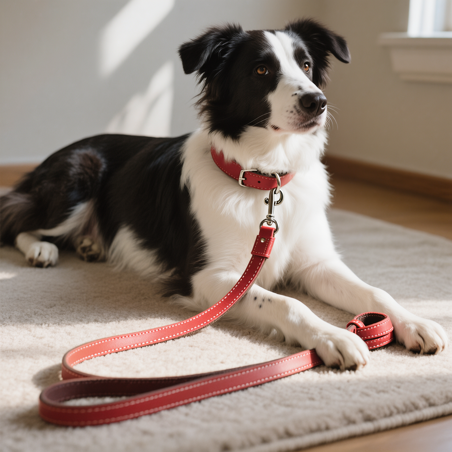 Walkie Red – Leather Dog Leash