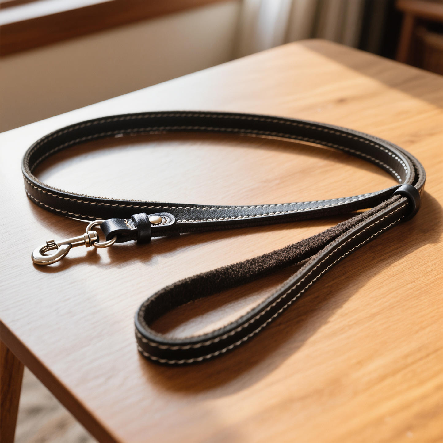 Walkie Black – Leather Dog Leash