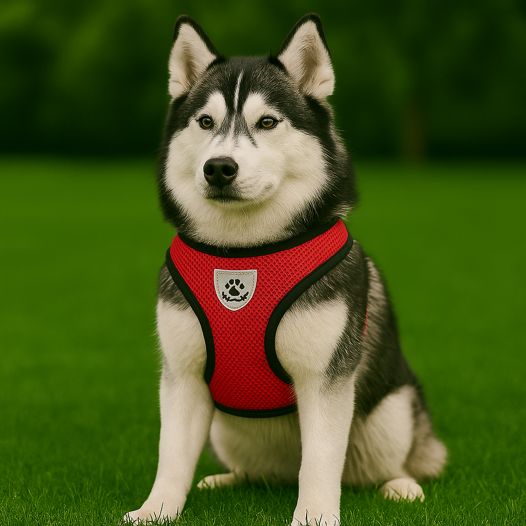 PupSafe – Red Reflective Harness & Leash Set