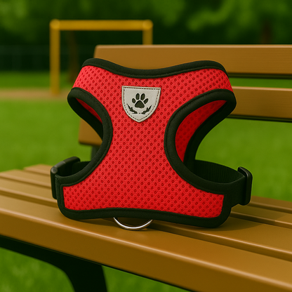 PupSafe – Red Reflective Harness & Leash Set