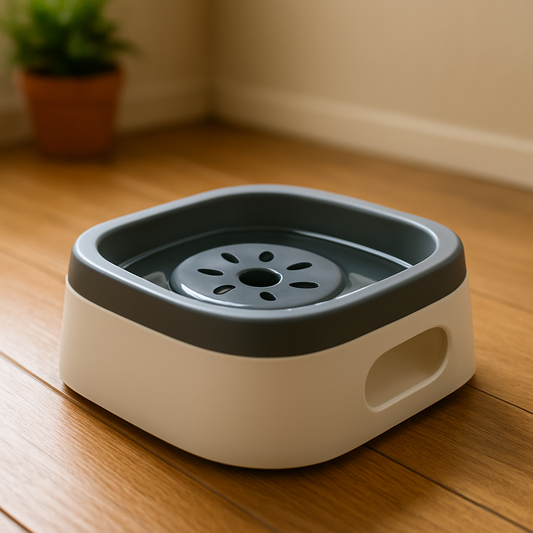 SplashGuard – Gray Anti Spill Water Bowl
