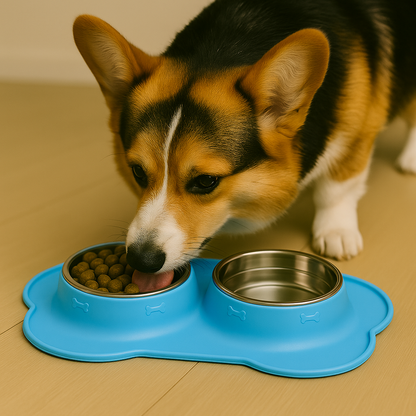 BoneBowl Blue – Double Feeder