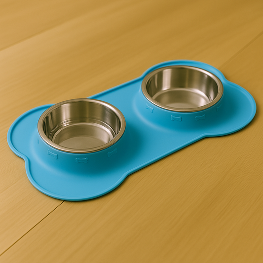 BoneBowl Blue – Double Feeder