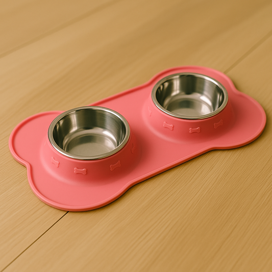 BoneBowl Pink – Double Feeder