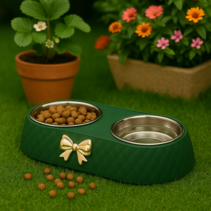 BowtieFeast Green – Double Bowl