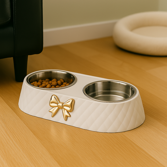BowtieFeast White – Double Bowl