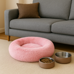 CloudNest Pink – Plush Dog Bed