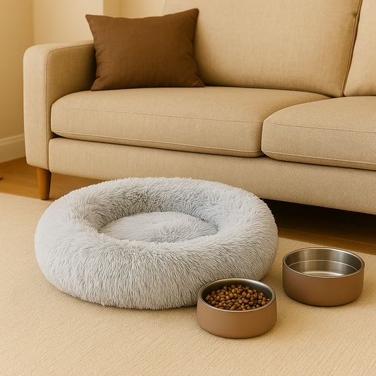 CloudNest Gray – Plush Dog Bed