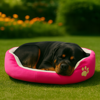 SoftiePod Pink – Plush Dog Sofa Bed