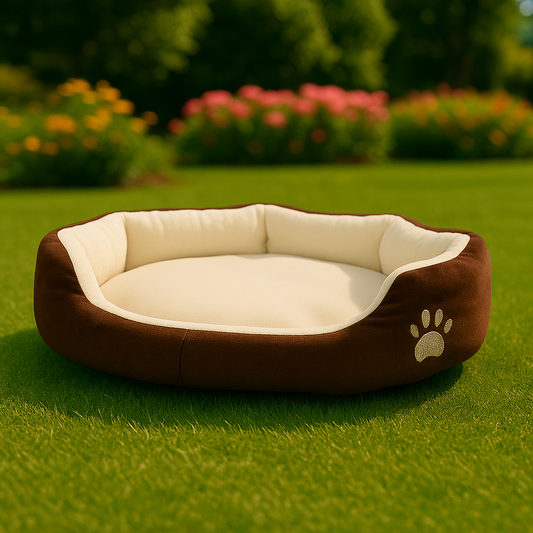 SoftiePod Brown – Plush Dog Sofa Bed