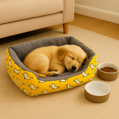 SoftiePod Ducky – Plush Dog Sofa Bed