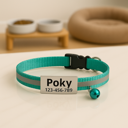 GlowTag – Turquoise Reflective ID Collar