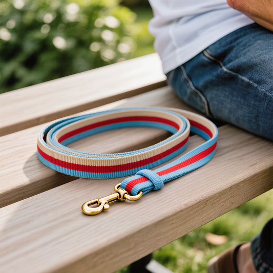 Tricolor Breeze – Canvas Dog Leash