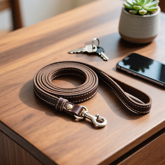 Walkie Brown – Leather Dog Leash